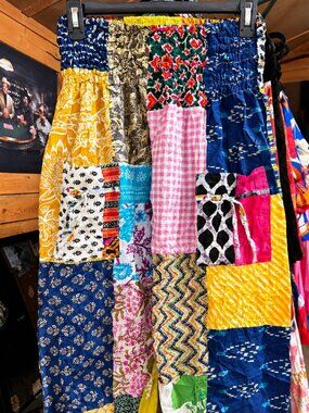 Patchwork Smoked Pants